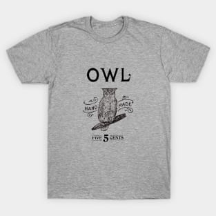 Black Owl Hand Made Cigar Logo T-Shirt